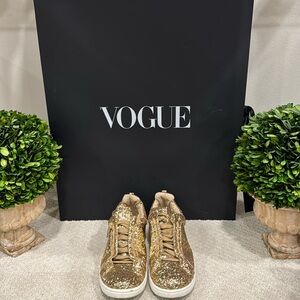 Gianni Bini gold glitter sneakers